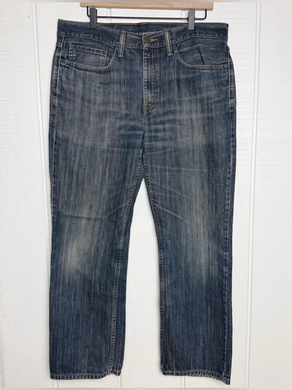 Levi’s 514 Straight Jeans Mens 36x30 Blue Medium Wash Denim Red Tab Cotton Used